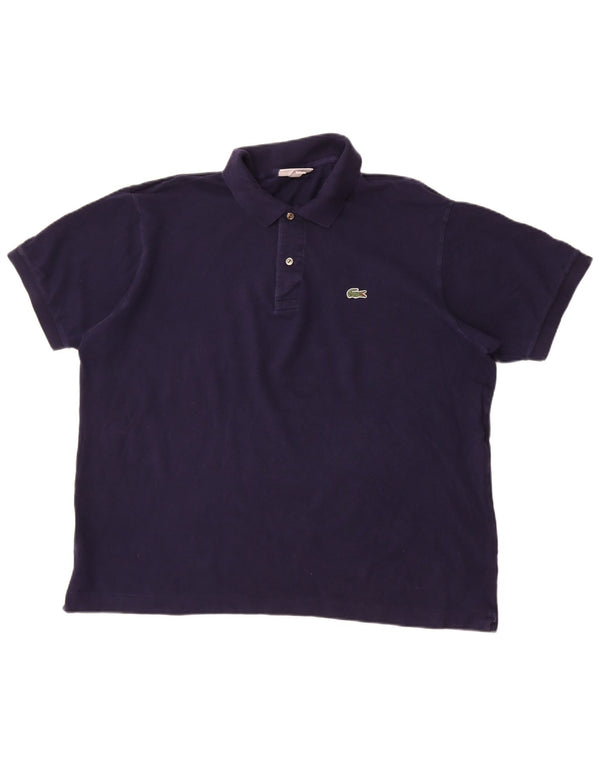 Camisa polo masculina Lacoste Classic Fit tamanho 7 2XL azul marinho
