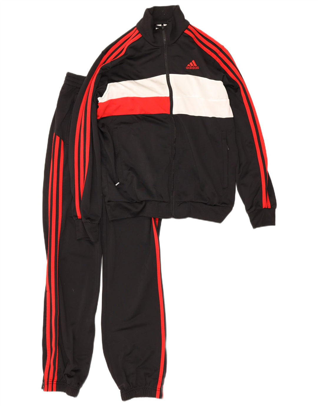 Fato de treino completo Adidas Boys 13-14 anos preto colorblock poliéster