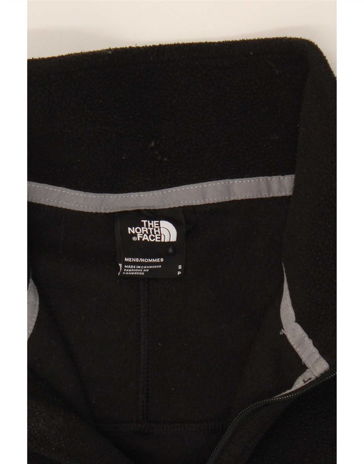 Suéter masculino The North Face com zíper e gola em lã, pequeno, preto, poliéster