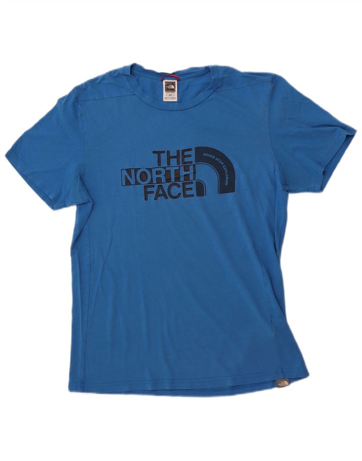Camiseta gráfica masculina THE NORTH FACE Top de algodão azul médio