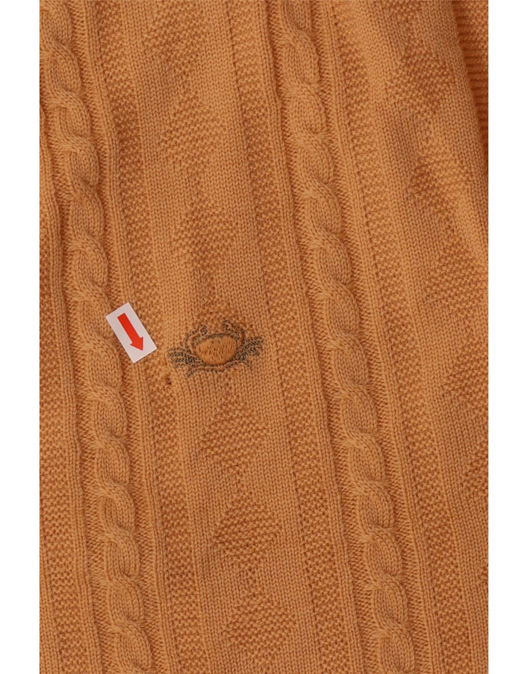 IL GRANCHIO Suéter cardigã masculino grande lã virgem amarela clássico