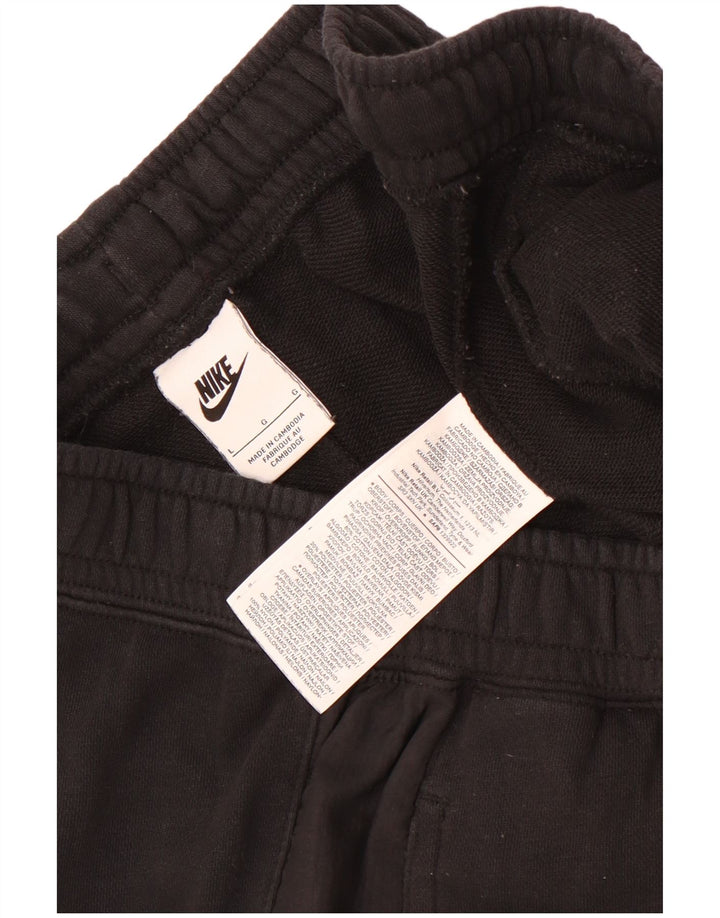 Shorts esportivos masculinos Nike grandes de algodão preto