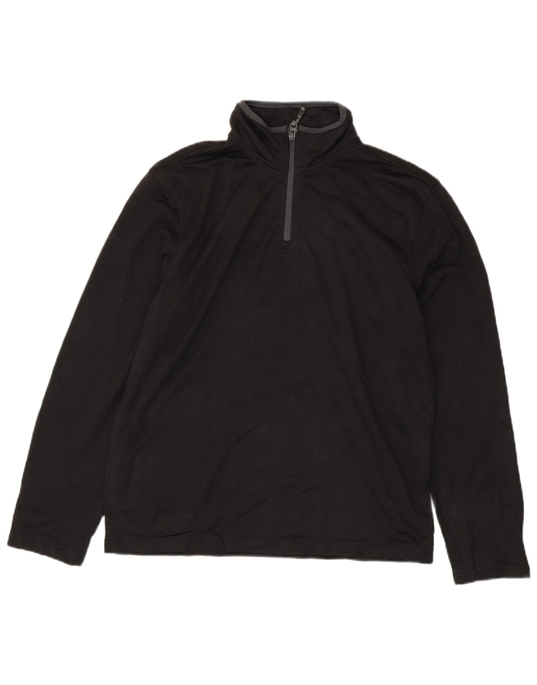 Starter masculino com zíper e gola alta, pulôver de treino, Reino Unido 38/40, médio, preto