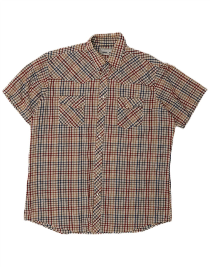 Camisa de Manga Curta Masculina Wrangler XL Xadrez Colorido