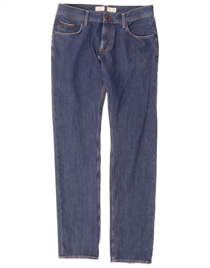 Tommy Hilfiger Masculino Bleecker Slim Jeans W34 L34 Azul Algodão