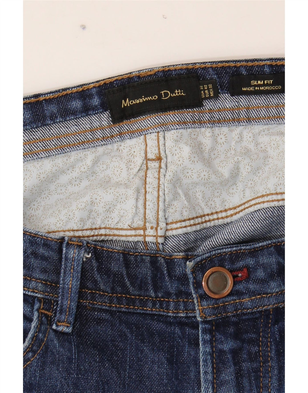 MASSIMO DUTTI Mens Slim Jeans EU 42 Large W32 L32 Blue Vintage Massimo Dutti and Second-Hand Massimo Dutti from Messina Hembry 