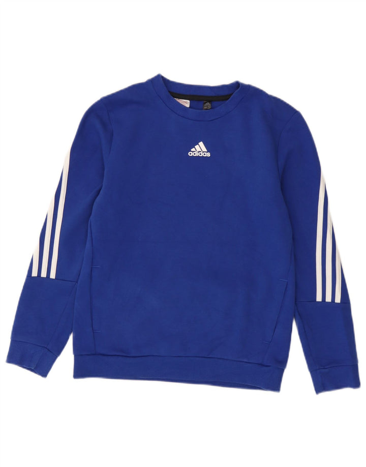Camisola Adidas Menino Jumper 11-12 Anos Azul Algodão