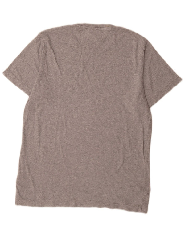 Camiseta masculina Tommy Hilfiger top pequeno cinza