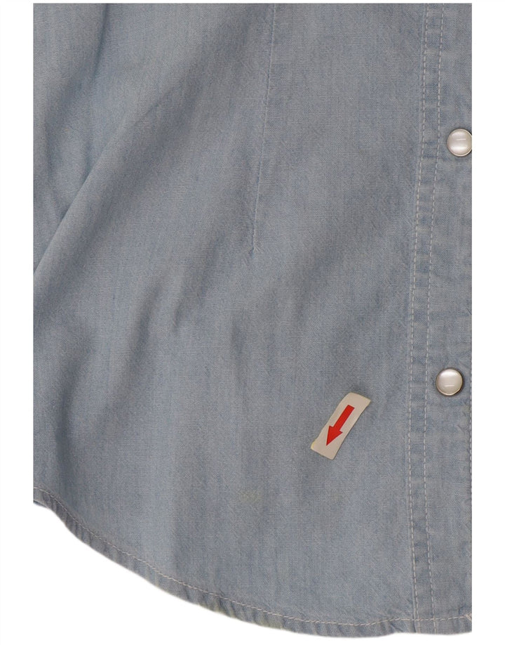 Camisa feminina sem mangas Lee UK 10 pequena azul