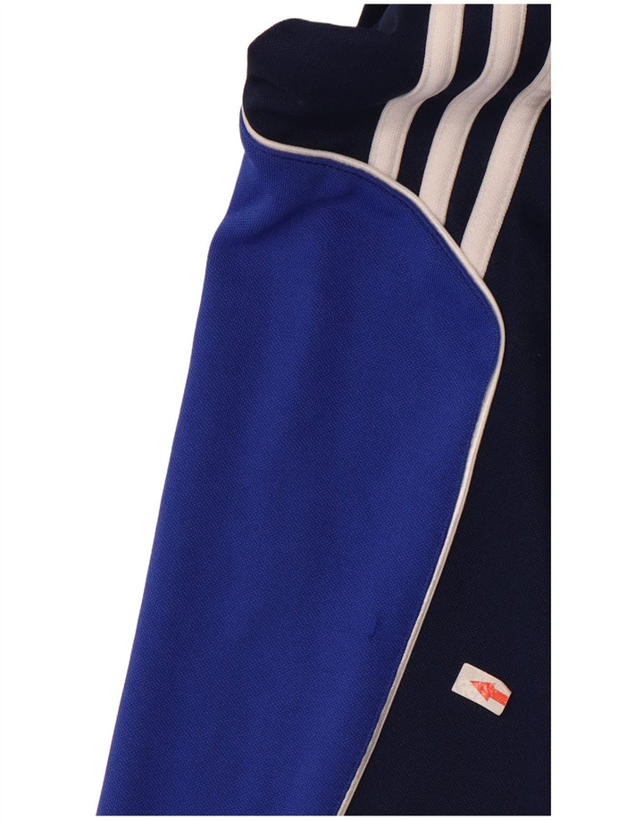 Calça de treino masculina Adidas Climalite médio azul marinho colorblock