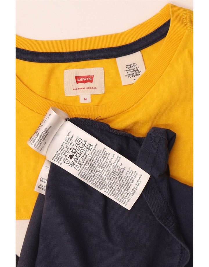 Camiseta gráfica masculina Levi's Top médio algodão colorblock multicolorido
