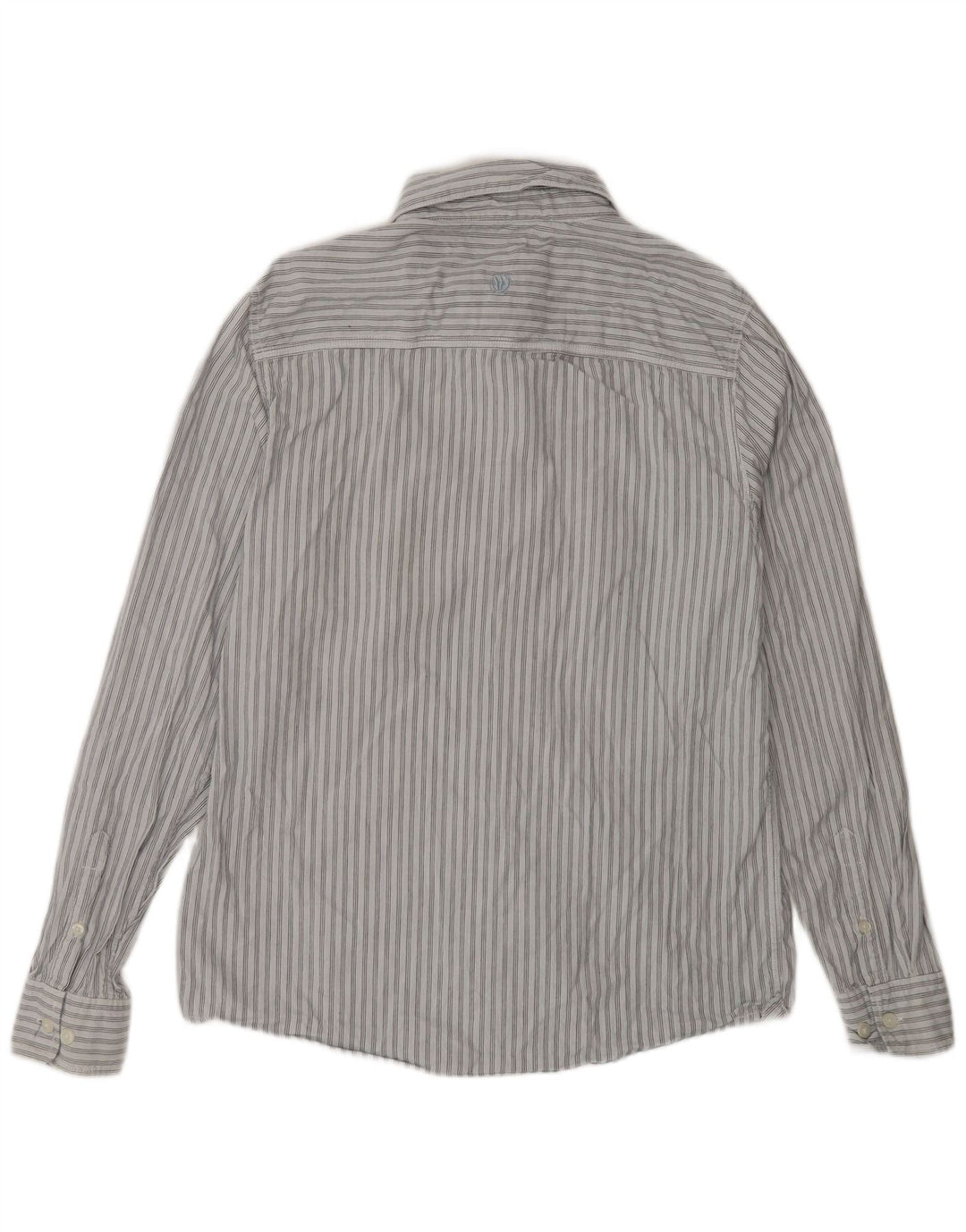 Camisa masculina Fat Face de algodão listrado azul médio