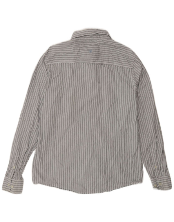 Camisa masculina Fat Face de algodão listrado azul médio
