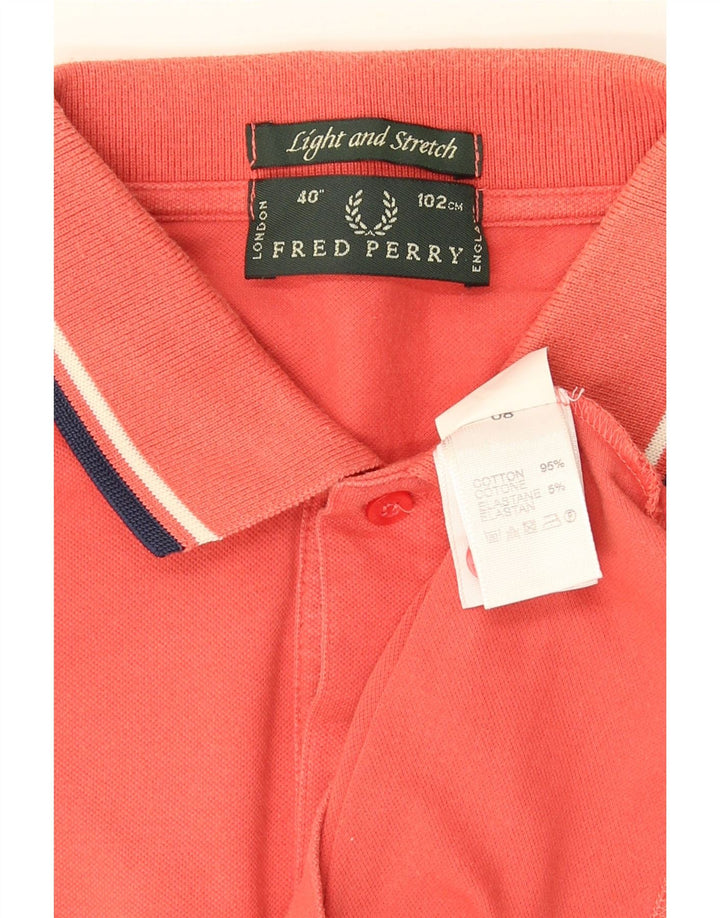 Camisa polo masculina Fred Perry médio algodão rosa