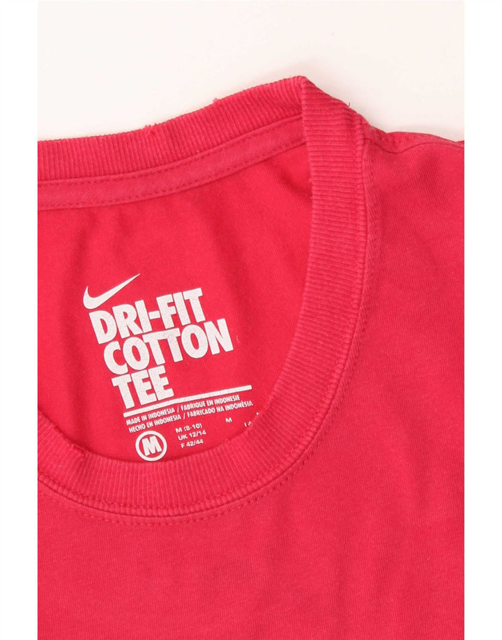 Camiseta Nike Feminina Dri Fit Graphic Top UK 12/14 Médio Vermelho