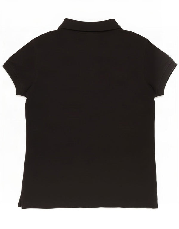 Polo feminino Marina Militare UK 10 pequeno algodão preto