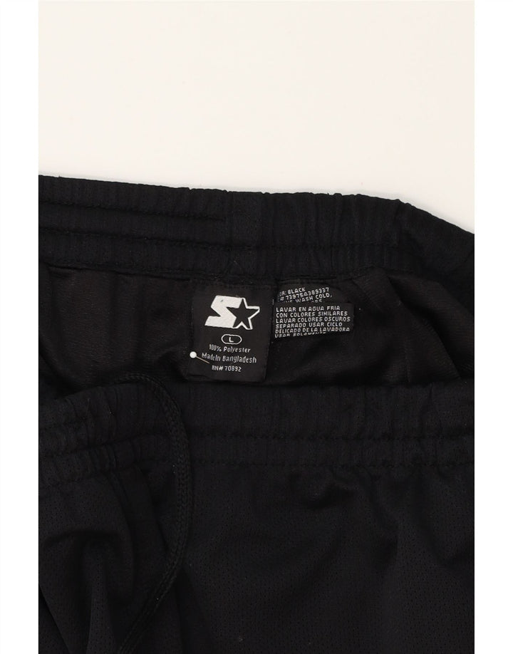 STARTER Mens Tracksuit Trousers Large  Black Polyester Vintage Starter and Second-Hand Starter from Messina Hembry 