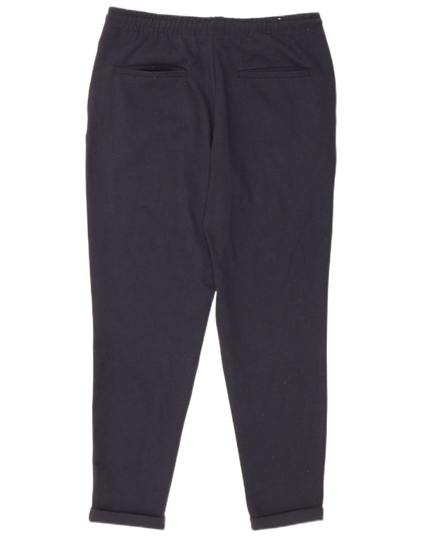 Zara Mens Slim Chino Calças Médio W31 L27 Azul Marinho Poliéster