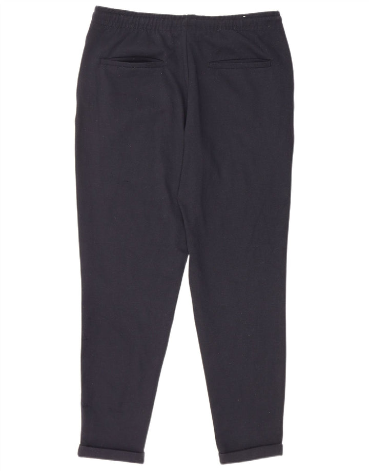 Zara Mens Slim Chino Calças Médio W31 L27 Azul Marinho Poliéster