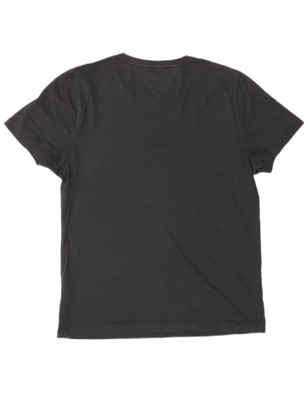 Tommy Hilfiger Camiseta masculina gráfica Top médio algodão preto