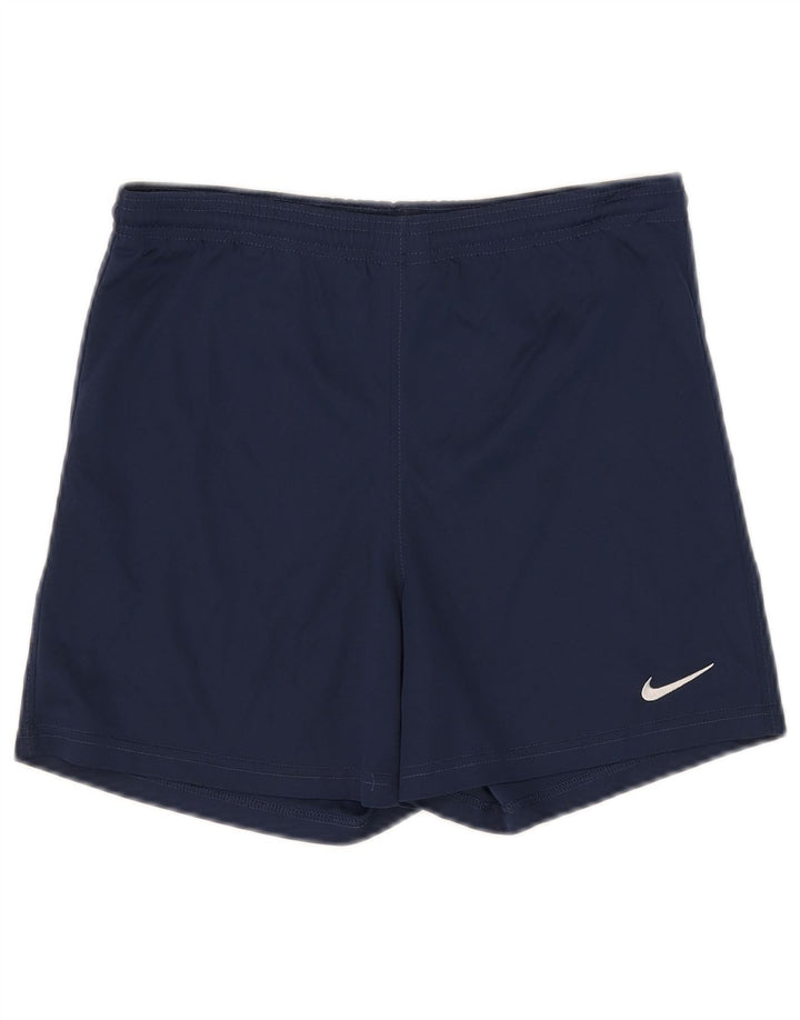 Shorts esportivos Nike Boys 12-13 anos grandes poliéster azul marinho
