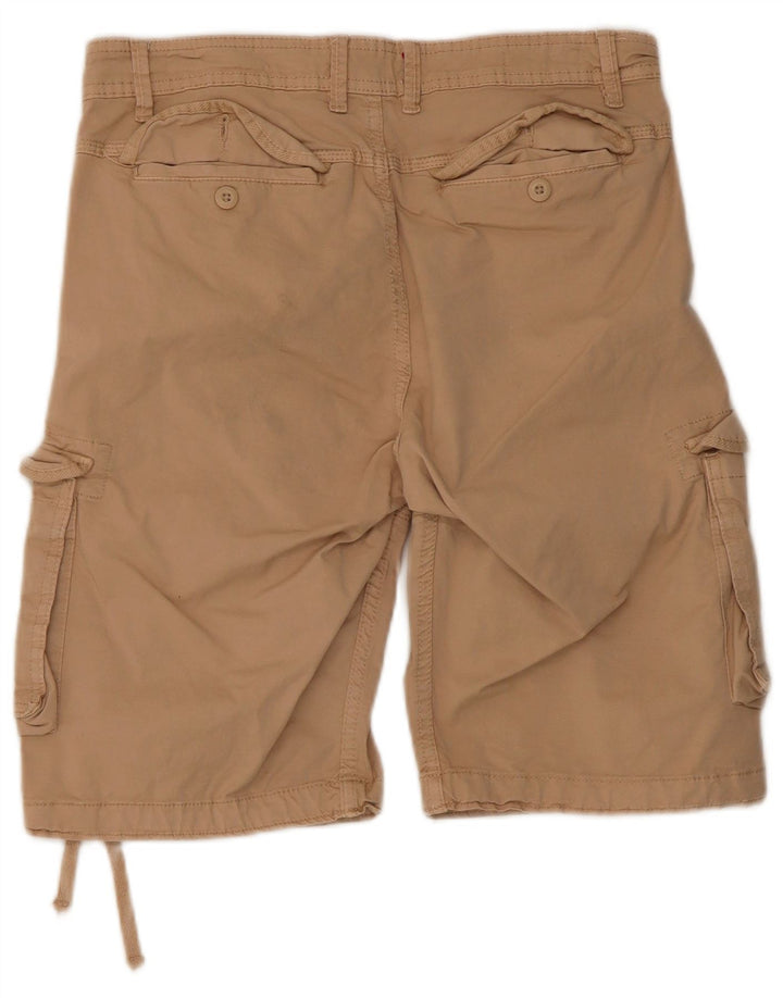 Shorts cargo masculino Jack & Jones pequeno W30 algodão bege