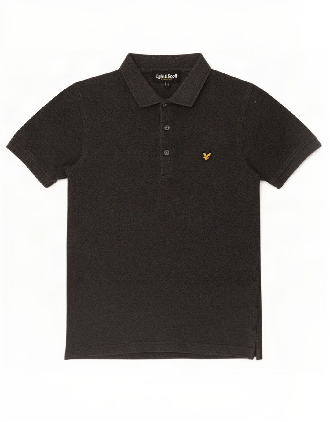 Camisa polo masculina Lyle & Scott pequena cinza algodão