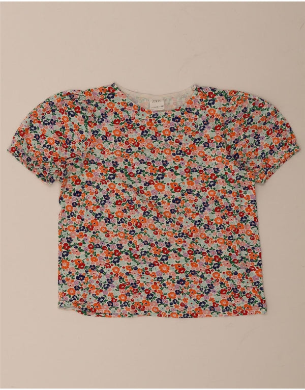 ZARA Camiseta Meninas 11-12 Anos Multicolorido Floral