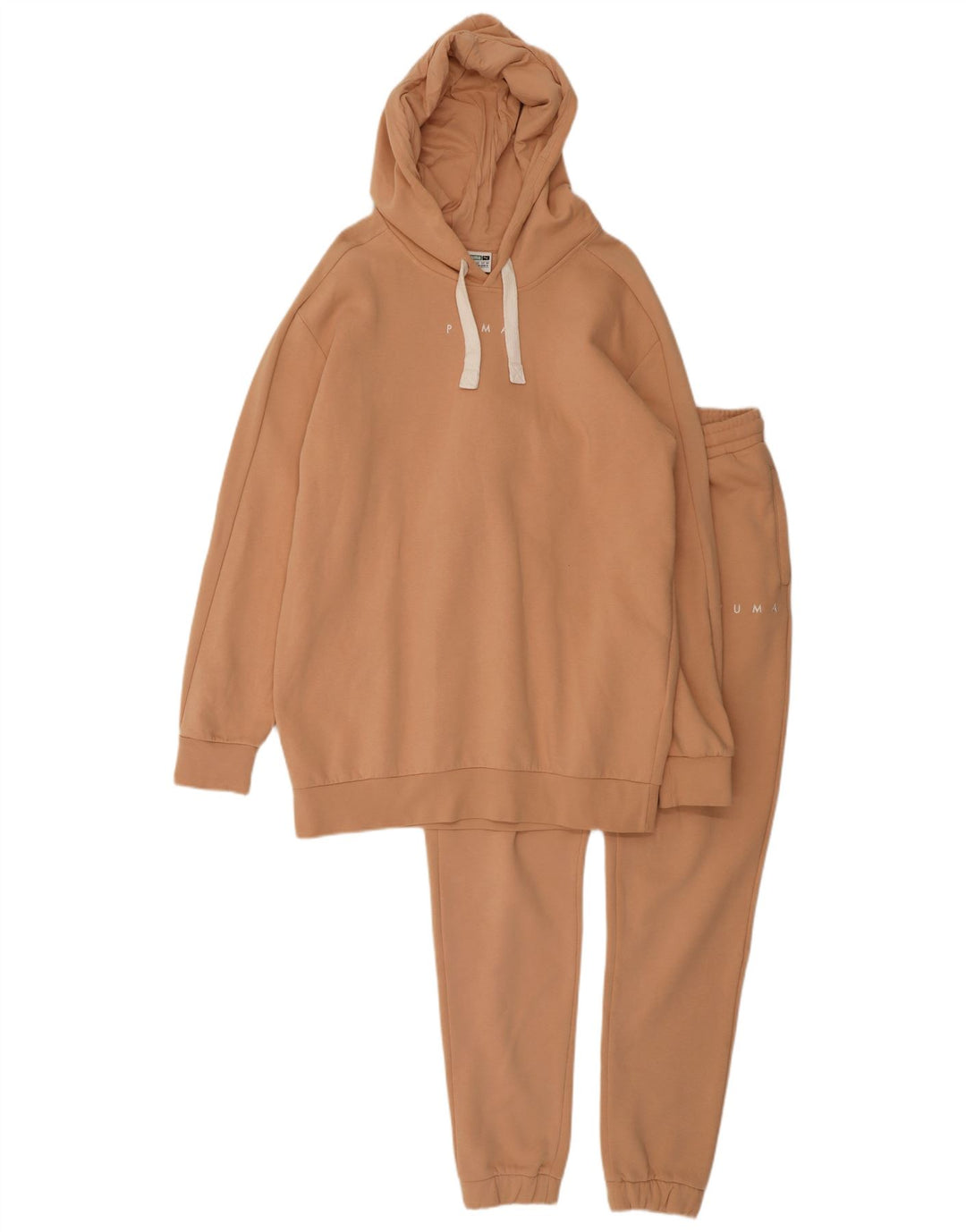 PUMA Womens Oversized Full Tracksuit UK 14 Médio Algodão Rosa