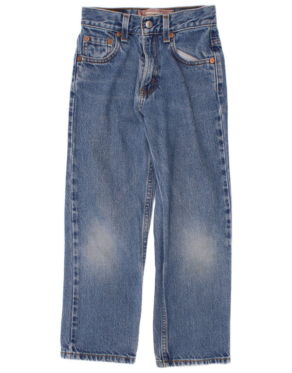 Jeans Levi's Boys 550 Relaxed Fit Straight 6-7 Anos W22 L21 Azul Algodão