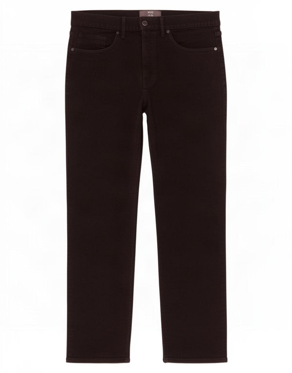 Calça masculina reta casual Marks & Spencer W34 L29 algodão preto