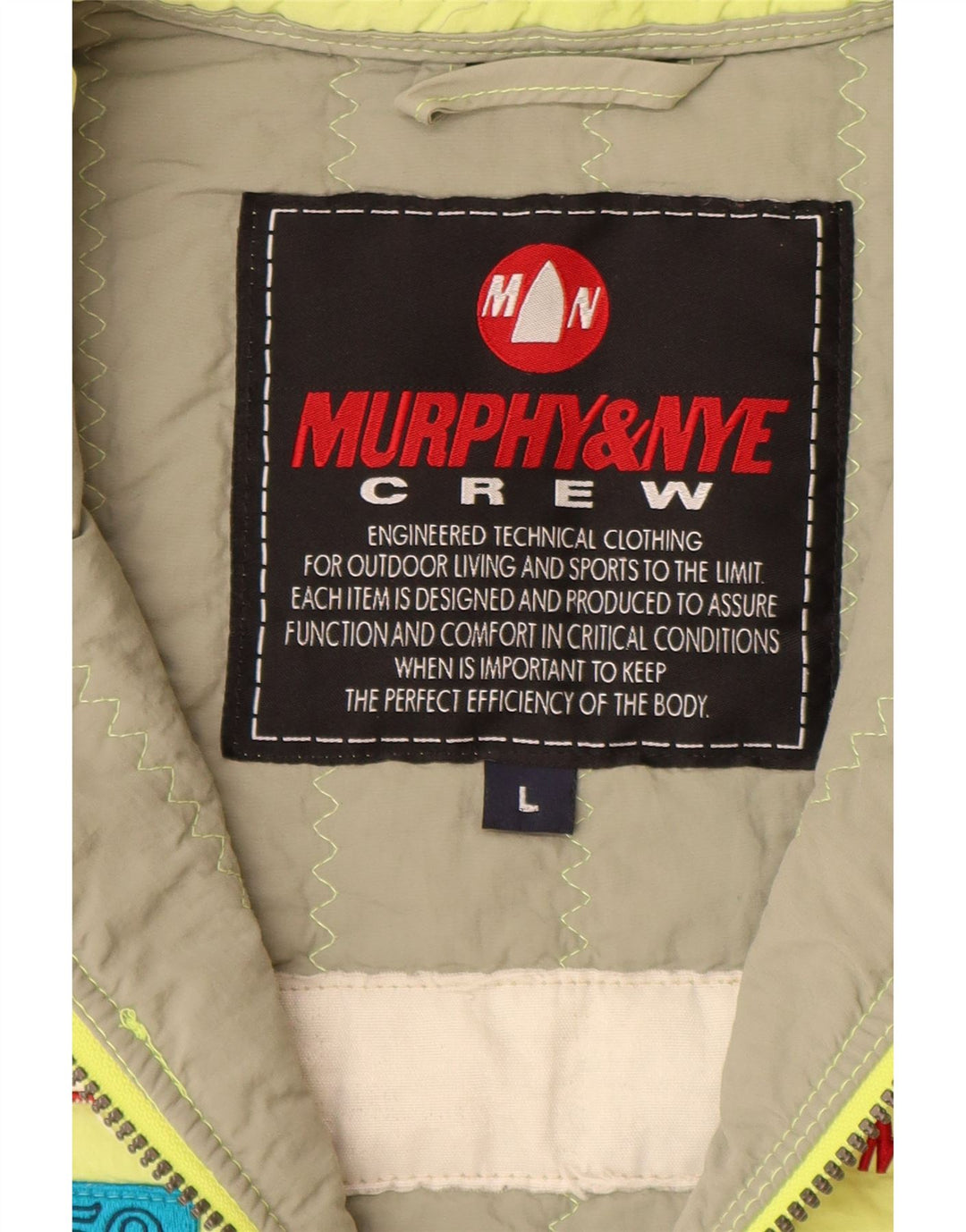 Colete acolchoado gráfico masculino Murphy & Nye UK 40 grande poliamida amarela