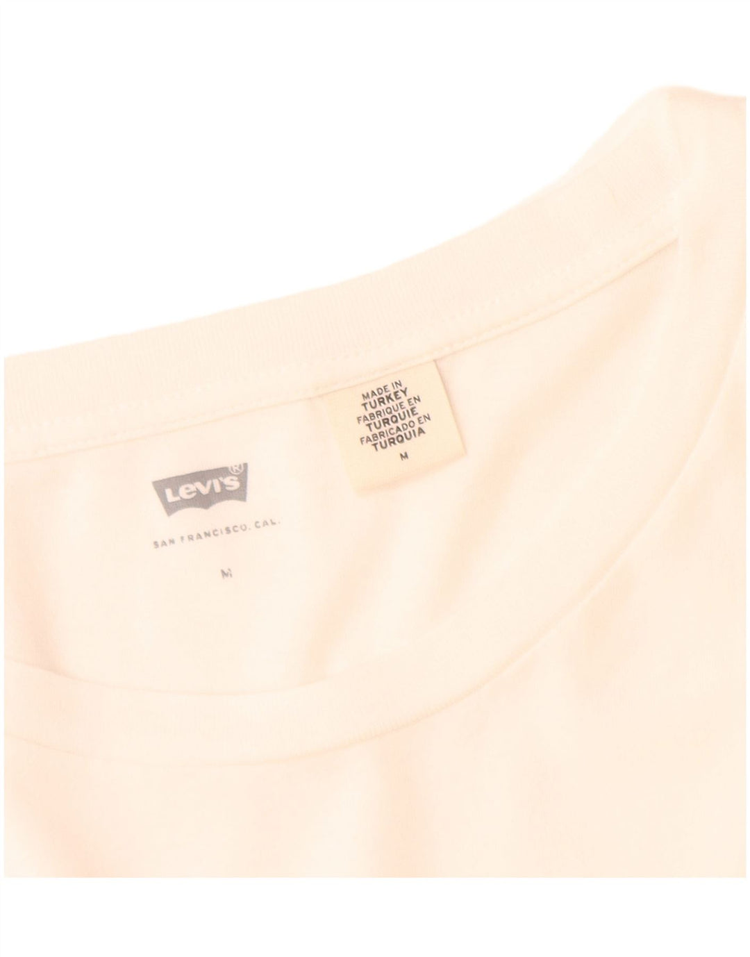 Camiseta feminina gráfica Levi's UK 14 médio branco
