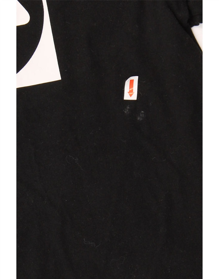 FILA Mens Graphic Top Manga Longa Médio Algodão Preto