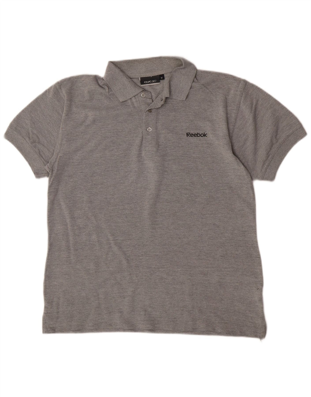 Camisa polo masculina Reebok algodão cinza médio