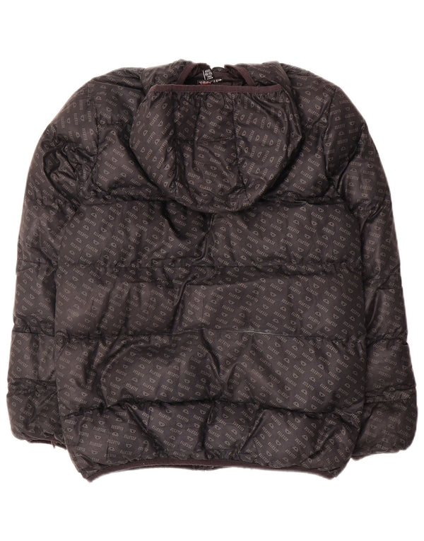 Jaqueta acolchoada com capuz gráfico ELLESSE para meninos 12-13 anos poliéster preto