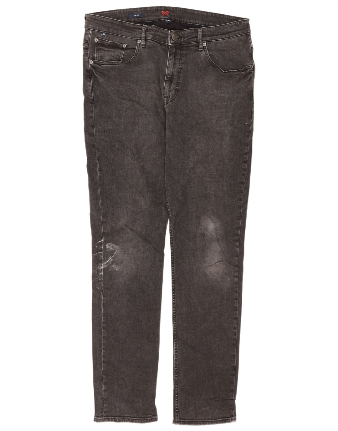 Crew Clothing Mens Slim Jeans W38 L33 Cinza Algodão
