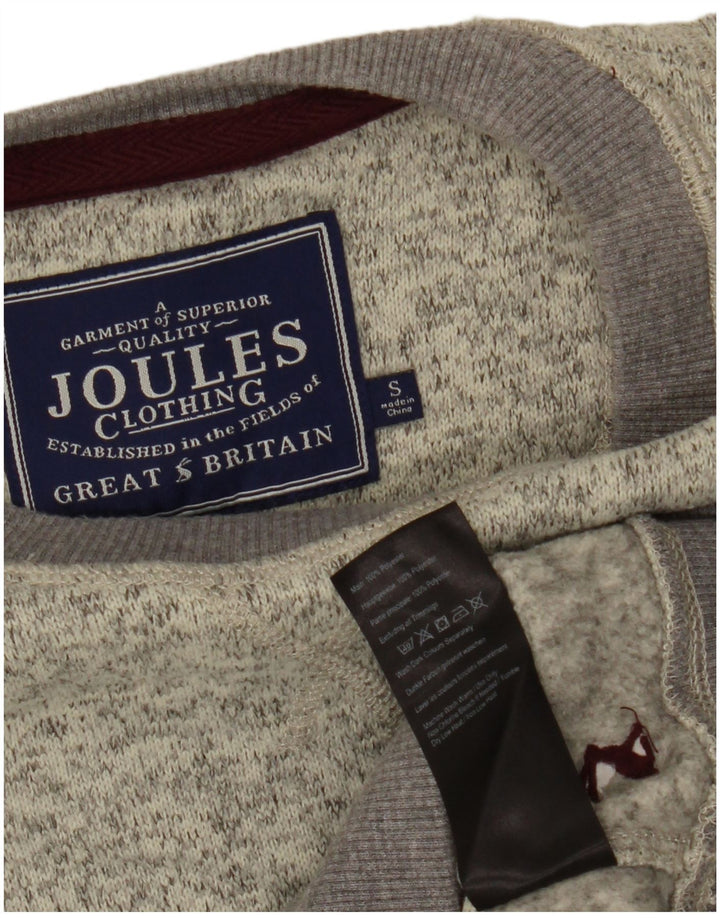 Suéter masculino Joules com gola canoa e poliéster manchado cinza pequeno