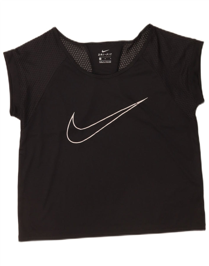 Camiseta Nike Feminina Dri Fit Graphic Top UK 14 Médio Preto Poliéster