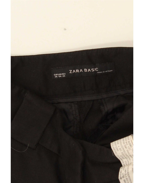 Zara Calça Chino Feminina Skinny EU 36 XS W26 L28 Poliéster Preto