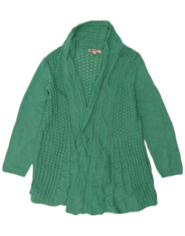 Essential Womens Longline Cardigan Aberto Suéter Reino Unido 24/26 2XL Acrílico Verde