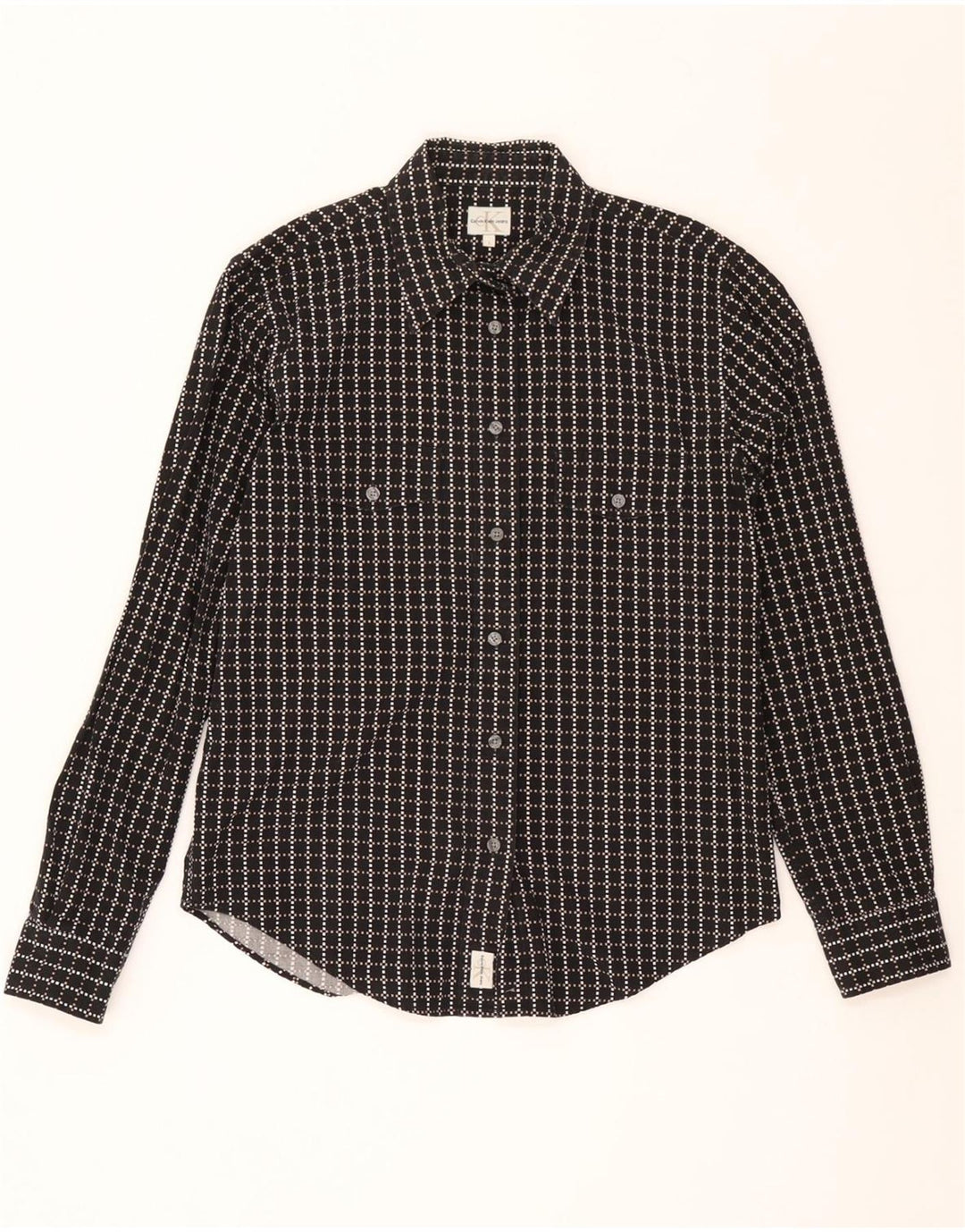 Camisa masculina Calvin Klein Jeans grande preta geométrica