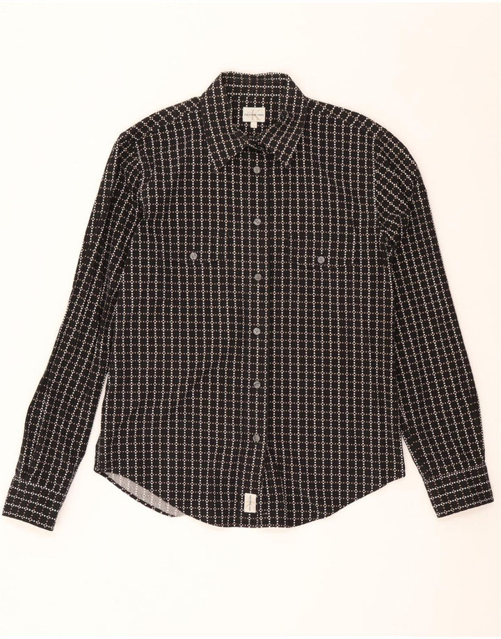 Camisa masculina Calvin Klein Jeans grande preta geométrica