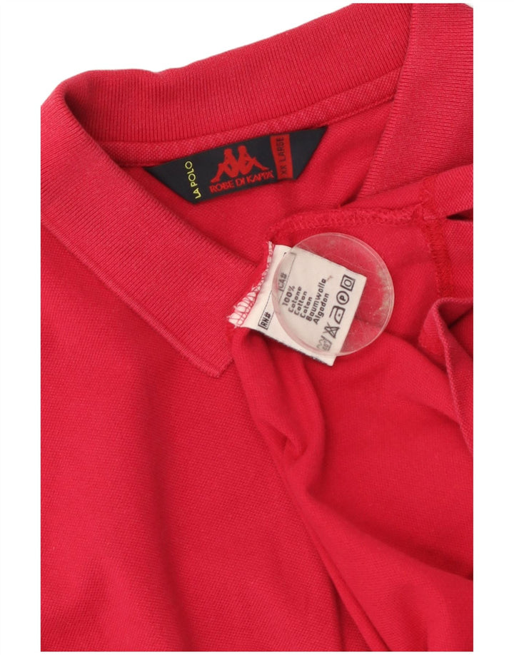 Camisa polo feminina sem mangas Kappa UK 20 2XL algodão vermelho