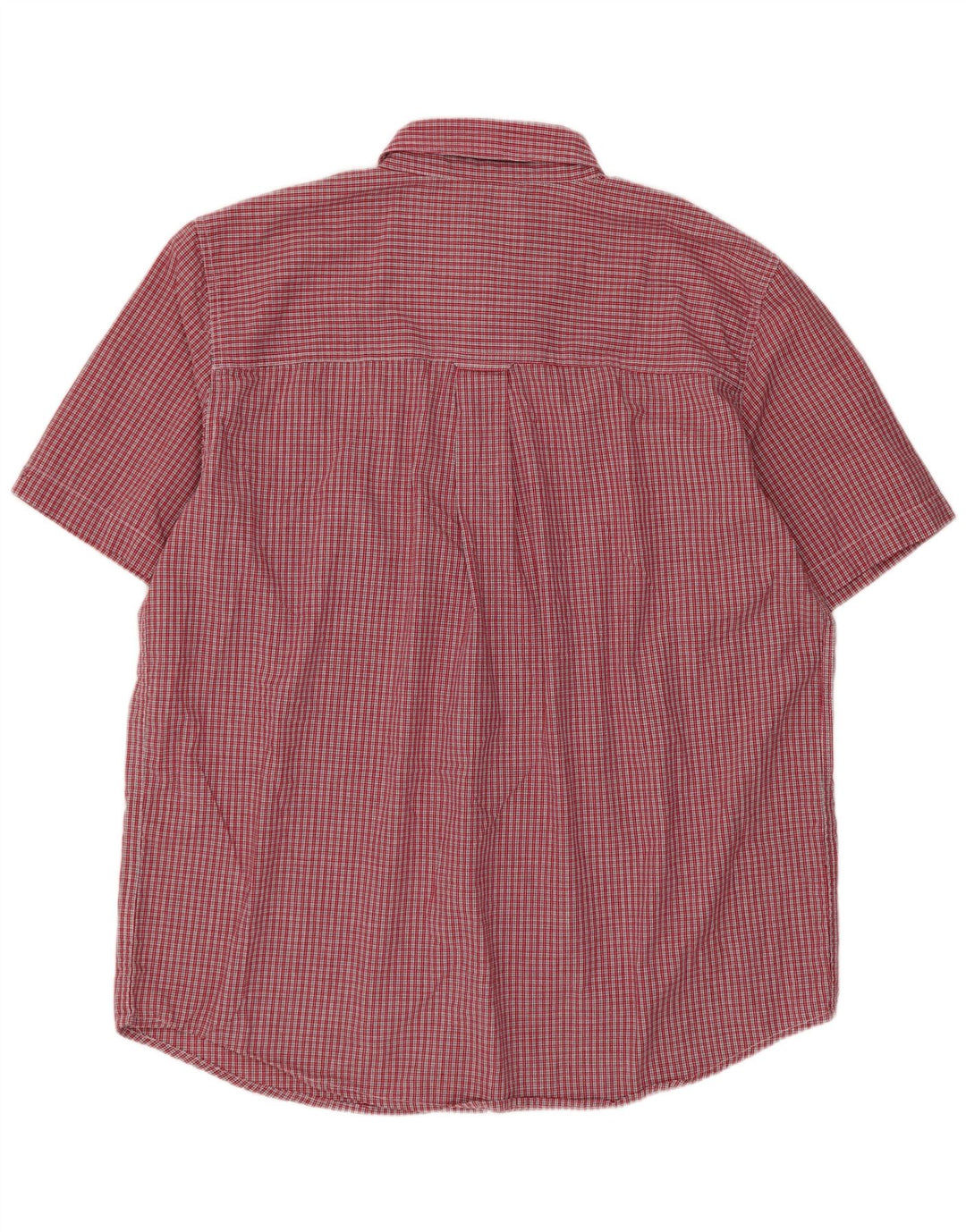 Camisa masculina de manga curta Chaps grande algodão vermelho guingão