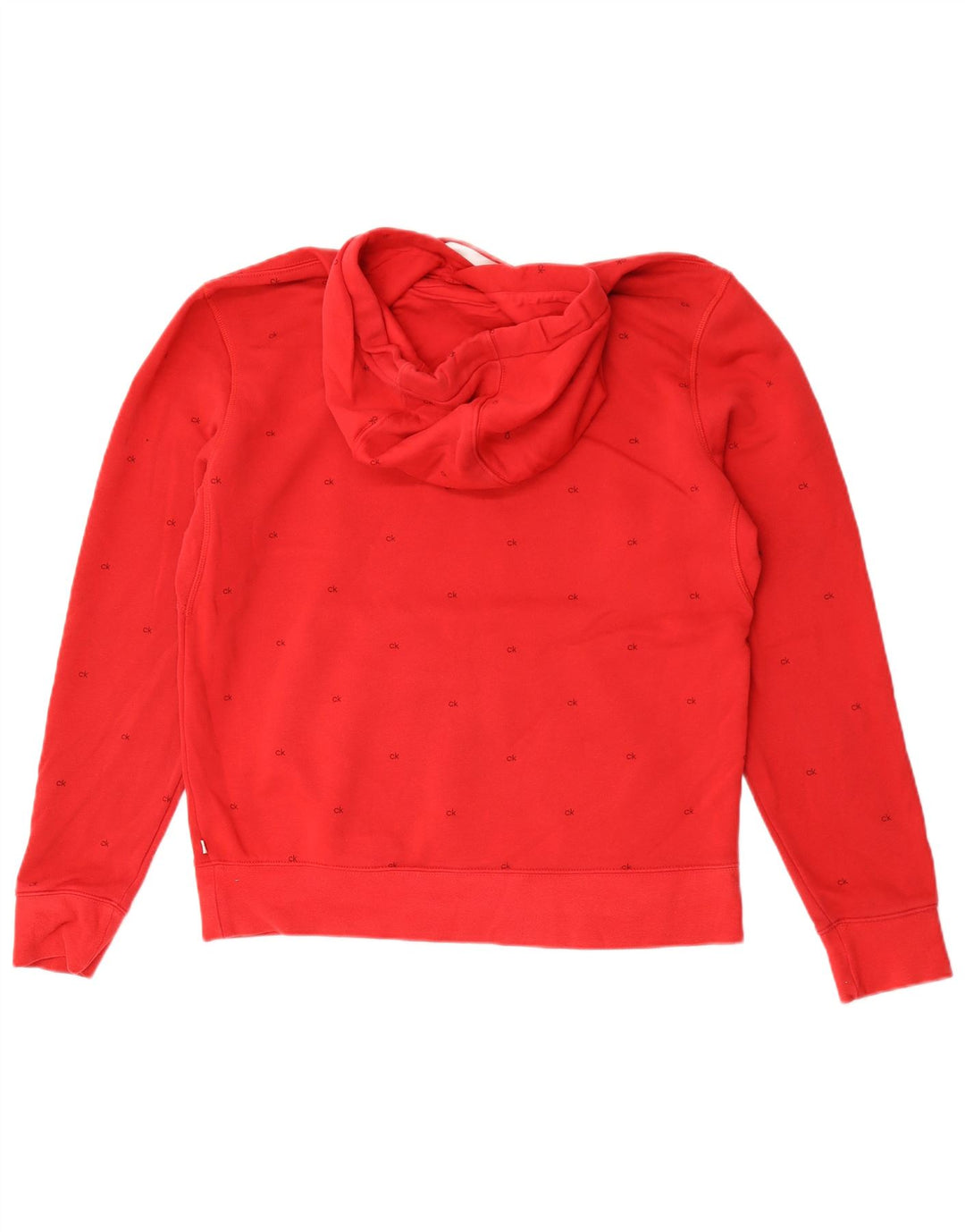 Calvin Klein moletom com capuz masculino gráfico médio algodão vermelho