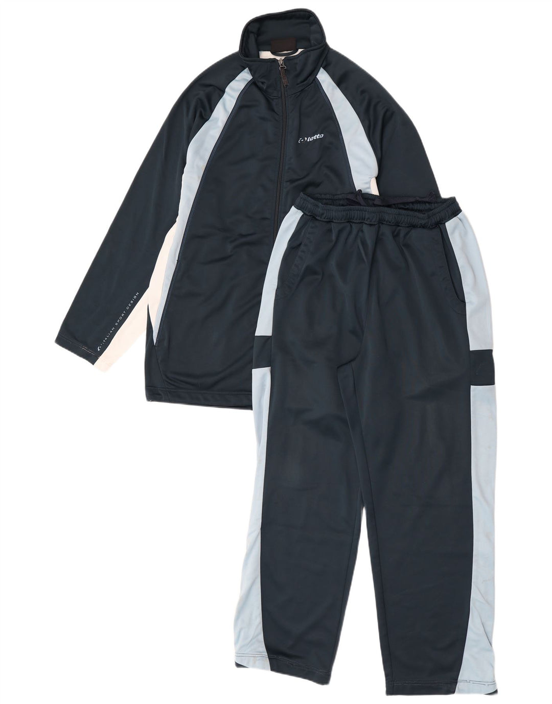 Lotto Mens Full Tracksuit Grande Azul Marinho Colourblock Poliéster