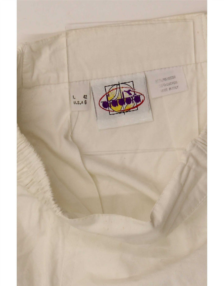 Saia feminina de tênis gráfico Diadora IT 42 poliéster branco médio