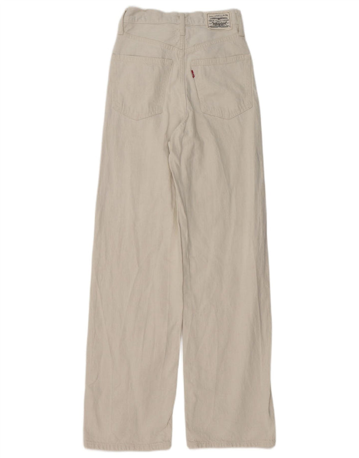 Jeans femininos soltos LEVI'S W24 L31 algodão branco