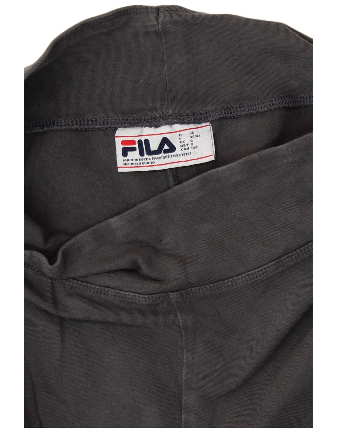 Fila Leggings Gráfico Feminino UK 10 Pequeno Algodão Cinza